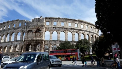 Pula roman arena Stock Footage 87987921