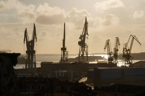 Pula shipyard Stock Photos