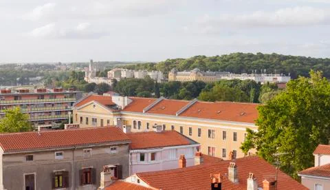 Pula town - upper view Stock Photos