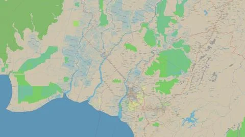 Pulau Bakumpai in the Java Sea on a topographic, OSM standard style map Illustration