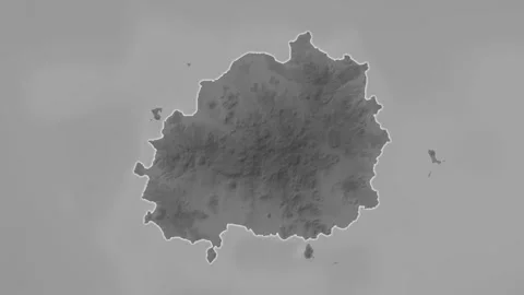 Pulau Bawean Island in the Java Sea. Bilevel map. Zoom Stock Footage 321935896