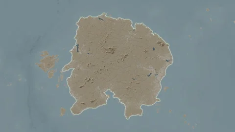 Pulau Billiton Island in the Java Sea. Sepia map. Zoom Vídeo Stock 302809619