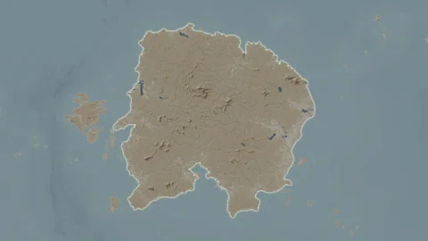 Pulau Billiton Island in the Java Sea. Sepia map. Zoom 動画素材 303000369