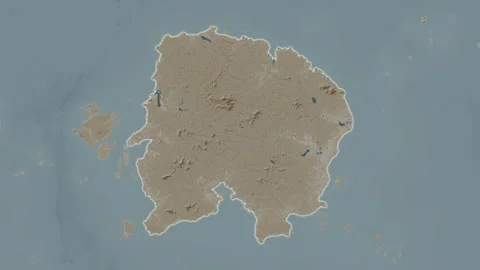 Pulau Billiton Island in the Java Sea. Sepia map. Zoom Stock Footage 321948488