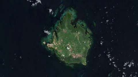 Pulau Liat in the Java Sea on a satellite image taken in October 11, 2023 Illustration