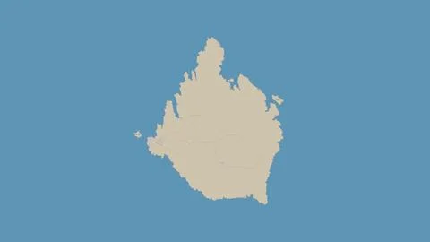 Pulau Liat in the Java Sea on a topographic, OSM standard style map Stock-Illustration