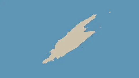 Pulau Matasiri in the Java Sea on a topographic, OSM standard style map Stock-Illustration