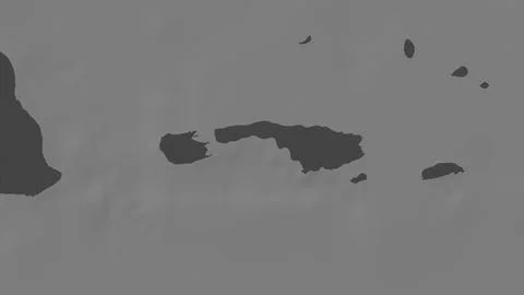 Pulau Raas in the Java Sea on a bilevel elevation map Illustration
