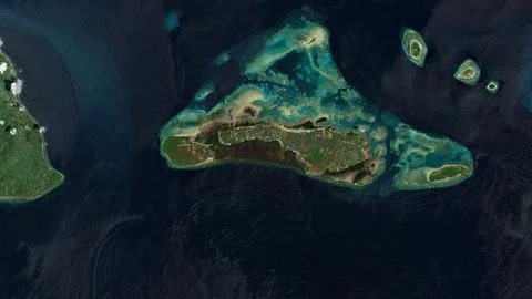 Pulau Raas in the Java Sea on a satellite image taken in October 27, 2023 Illustration