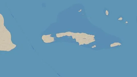 Pulau Raas in the Java Sea on a topographic, OSM standard style map Illustration