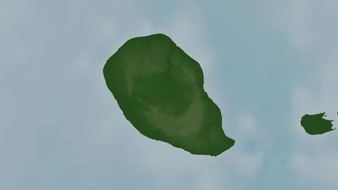 Pulau Sapudi in the Java Sea on a colored elevation map Ilustración de archivo