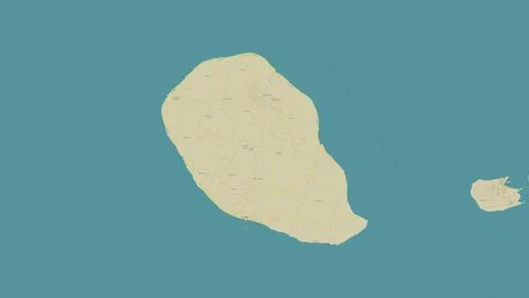 Pulau Sapudi in the Java Sea on a topographic, OSM Humanitarian style map Stock-Illustration