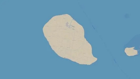 Pulau Sapudi in the Java Sea on a topographic, OSM standard style map イラスト素材