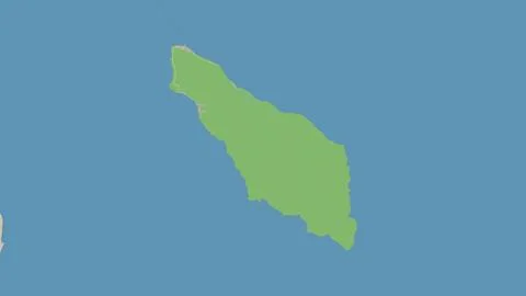 Pulau Tabuhan in the Java Sea on a topographic, OSM standard style map Illustrazione stock