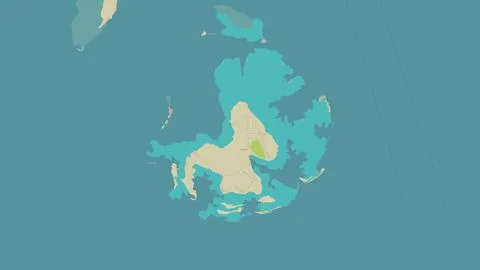 Pulau Tanakeke in the Java Sea on a topographic, OSM Humanitarian style map Stockillustratie