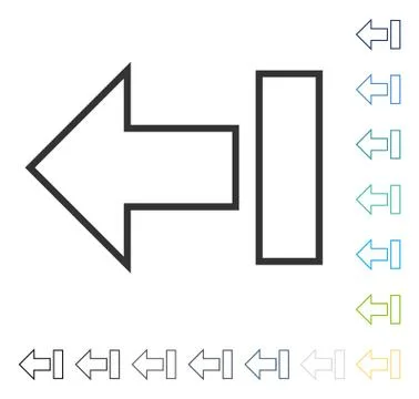 Pull Arrow Left Vector Icon 스톡 일러스트
