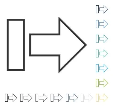 Pull Arrow Right Vector Icon Stock Illustration