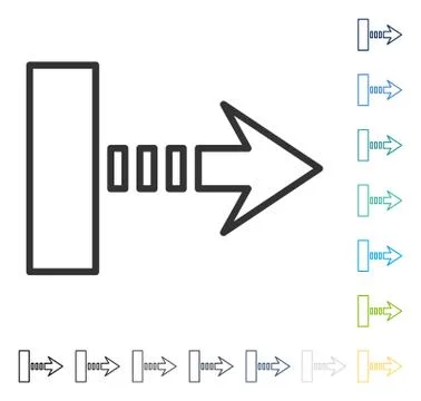 Pull Arrow Right Vector Icon Stock Illustration