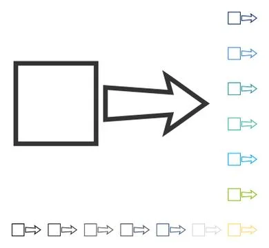Pull Arrow Right Vector Icon Stock Illustration