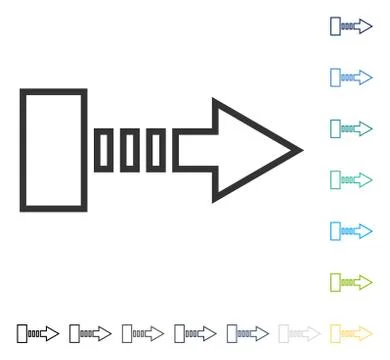 Pull Arrow Right Vector Icon Stock Illustration