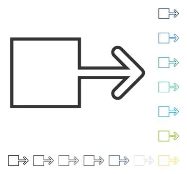 Pull Arrow Right Vector Icon Stock Illustration