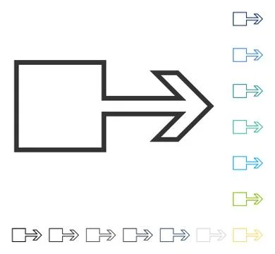 Pull Arrow Right Vector Icon Stock Illustration