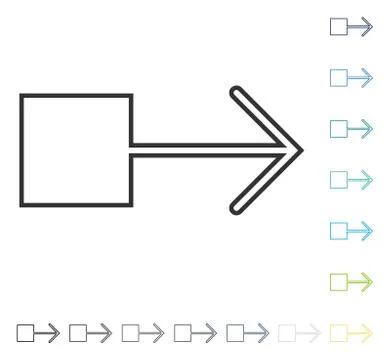 Pull Arrow Right Vector Icon Stock Illustration