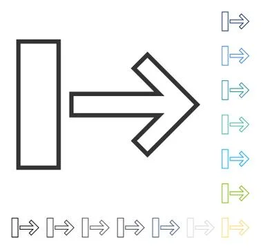 Pull Arrow Right Vector Icon Stock Illustration