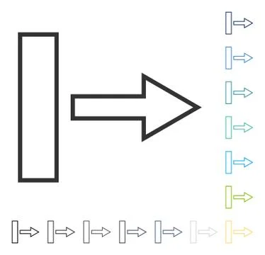 Pull Arrow Right Vector Icon Stock Illustration