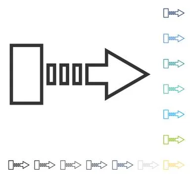 Pull Arrow Right Vector Icon Stock Illustration