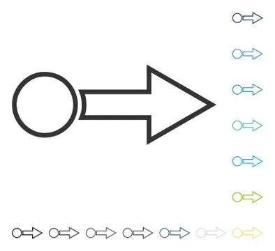 Pull Arrow Right Vector Icon Stock Illustration