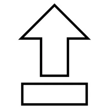 Pull Arrow Up Thin Line Vector Icon Illustrazione stock