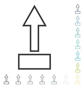 Pull Arrow Up Vector Icon Stock Illustration