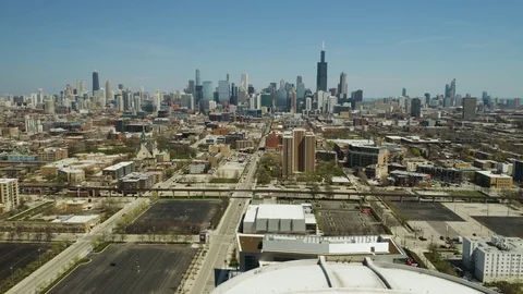 Pull Away, Pan Up - United Center Reveal [4k] Video stock 106876365