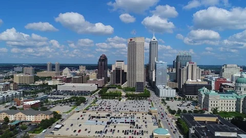 Pull Away Shot of Downtown Indianapolis - Part 2 Stock Footage
