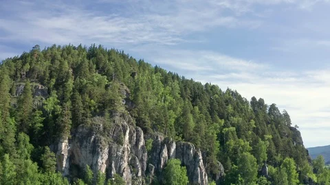 The pull away shot of the mountain. Stock Footage 112330982