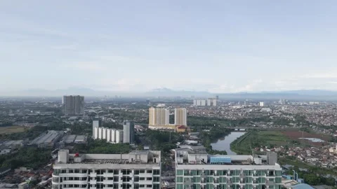 Pull away view of the metropolitan city Stock Footage 259787637