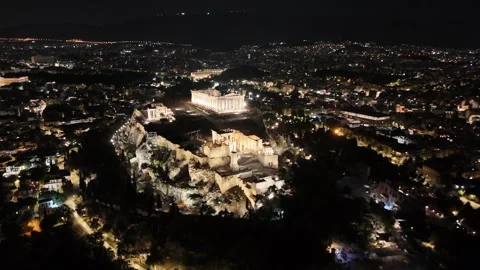 Pull back on Acropolis Stock Footage 314258807