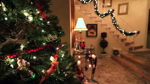 PULL BACK FROM CHRISTMAS TR Stock Footage 1012800