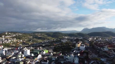 Pull Back City View Vietnam Stock Footage 255031160