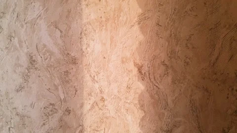 Pull back the curtains a ray of sunshine on the wall. The sun through Stock Footage 294689918