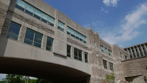 Pull Back Hyperlapse of Moving Clouds, 4K Time Lapse Indiana University Stock Footage 95164028