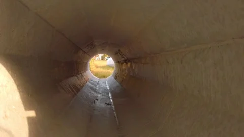 Pull back inside View of Round Metal Tapered Electrical Power Pole  section  wit Stock Footage 263901950