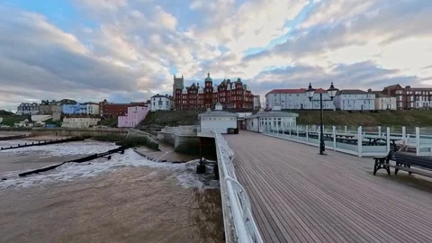 Pull back shot away from the seafront and beach Stock-Footage 255532788