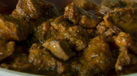 Pull back shot of Chicken Curry Stock Footage 58246382