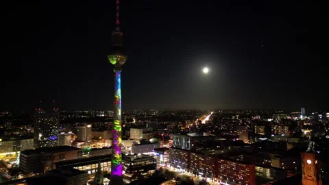 Pull back Tv Tower Stock Footage 218330974