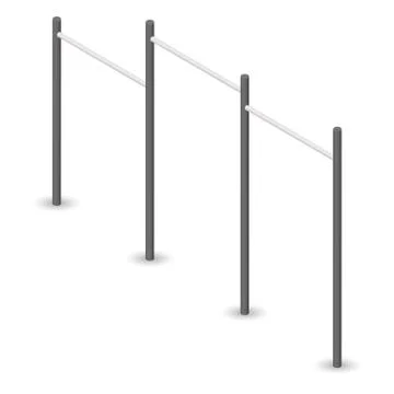 Pull-up bar in 3D, vector illustration. Stock Illustration
