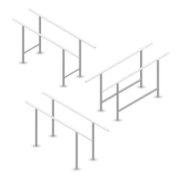 Pull-up bar in 3D, vector illustration. Stock Illustration
