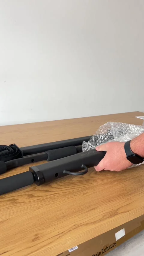 Pull-Up Bar Components Unpacked Stock Footage 311017481