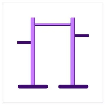 Pull up bar flat icon Stock Illustration